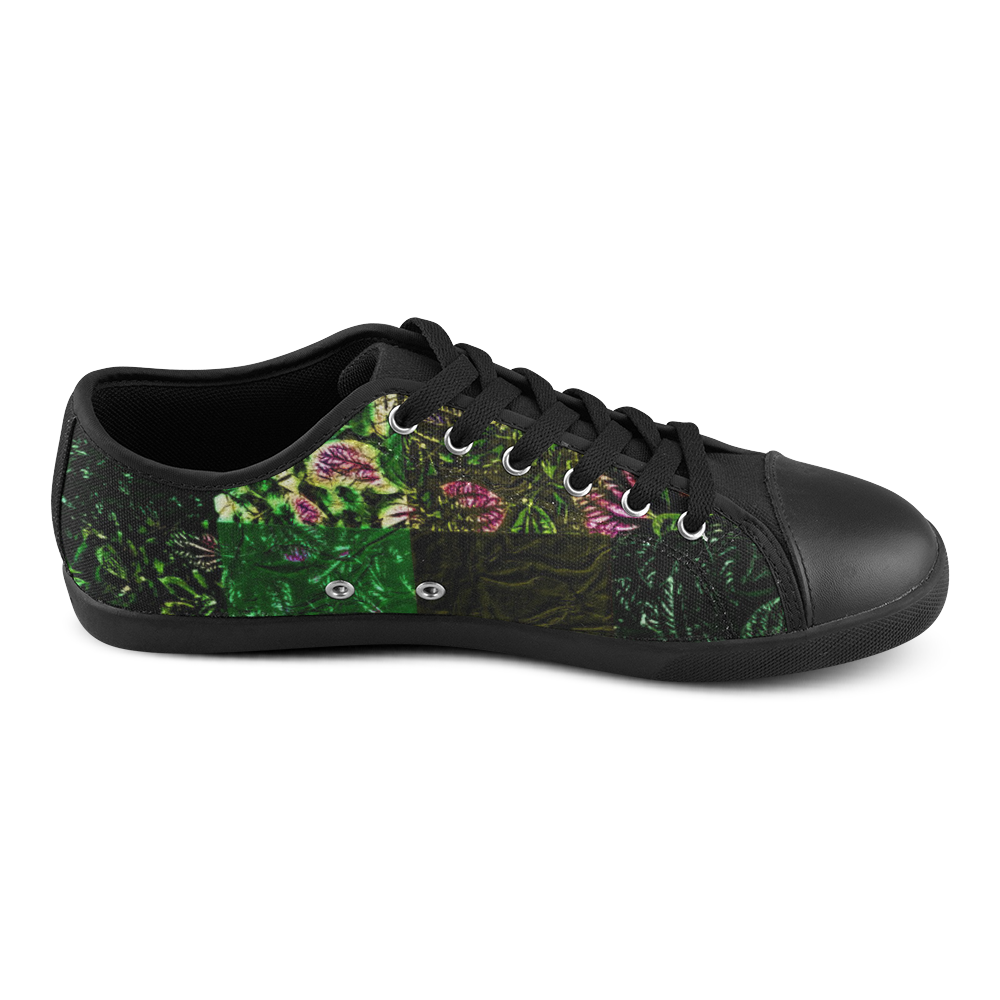 Foliage Patchwork #1 - Jera Nour Canvas Shoes for Women/Large Size (Model 016)