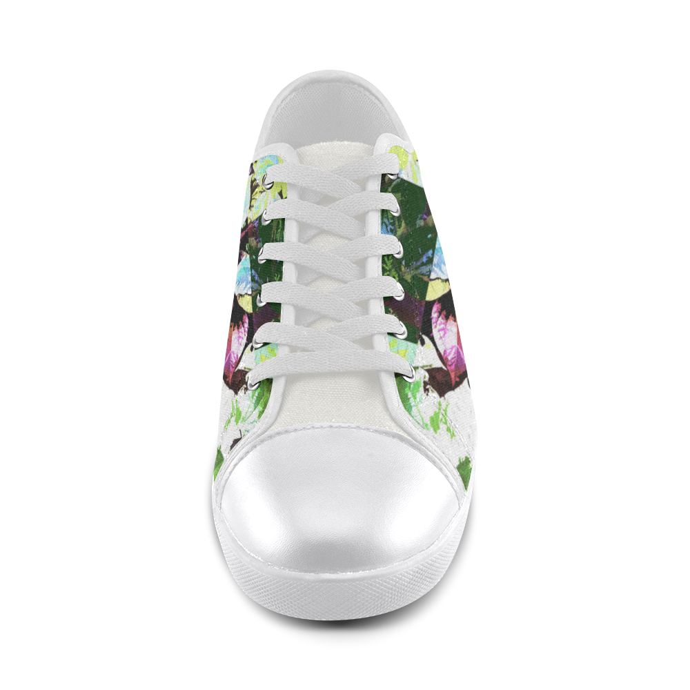 Foliage Patchwork #2 - Jera Nour Canvas Shoes for Women/Large Size (Model 016)