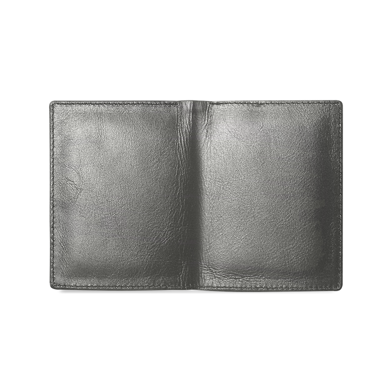 Chalkboard Background Men's Leather Wallet (Model 1612)
