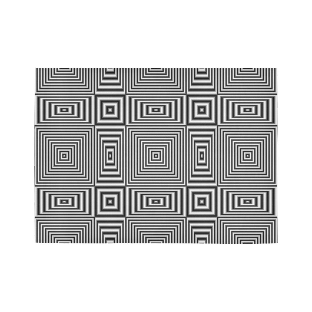 Flickering geometric optical illusion Area Rug7'x5'