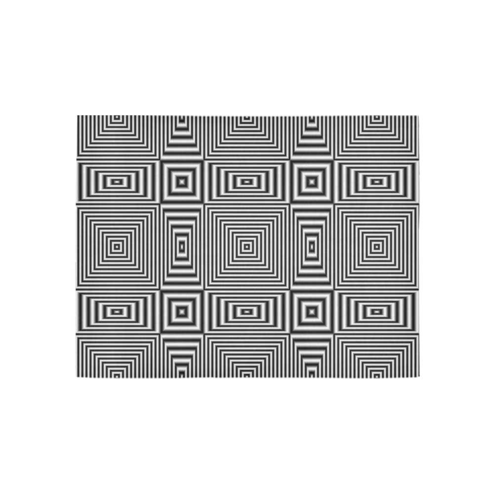 Flickering geometric optical illusion Area Rug 5'3''x4'