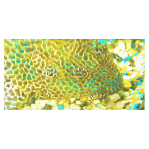 Leopard Fish With Golden Eye Cotton Linen Tablecloth 60"x120"