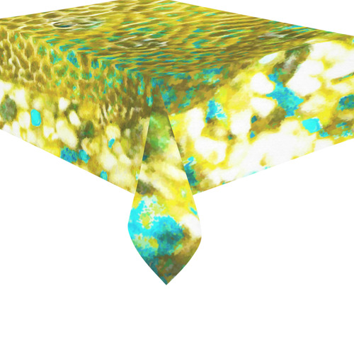 Leopard Fish With Golden Eye Cotton Linen Tablecloth 60"x 84"