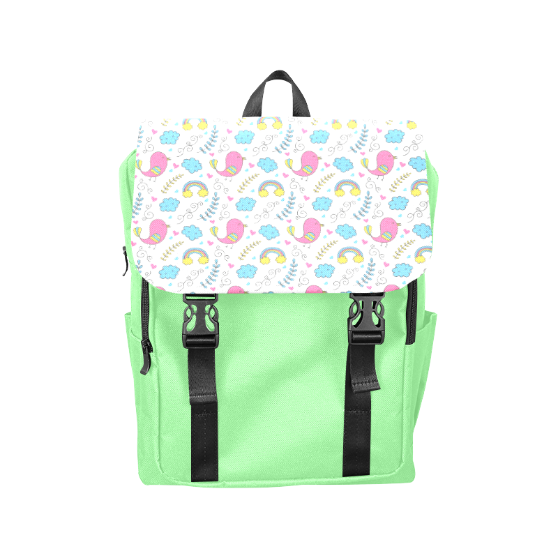 Cute Spring Birds Pattern Casual Shoulders Backpack (Model 1623)