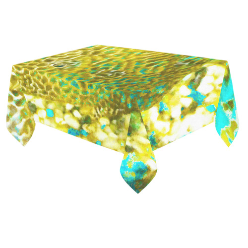 Leopard Fish With Golden Eye Cotton Linen Tablecloth 60"x 84"