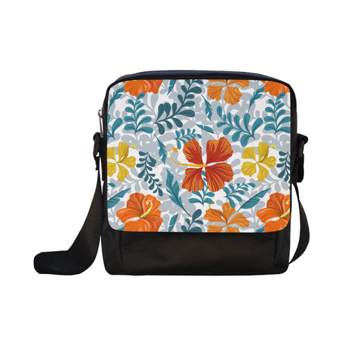Decorative Floral Background Crossbody Nylon Bags (Model 1633)