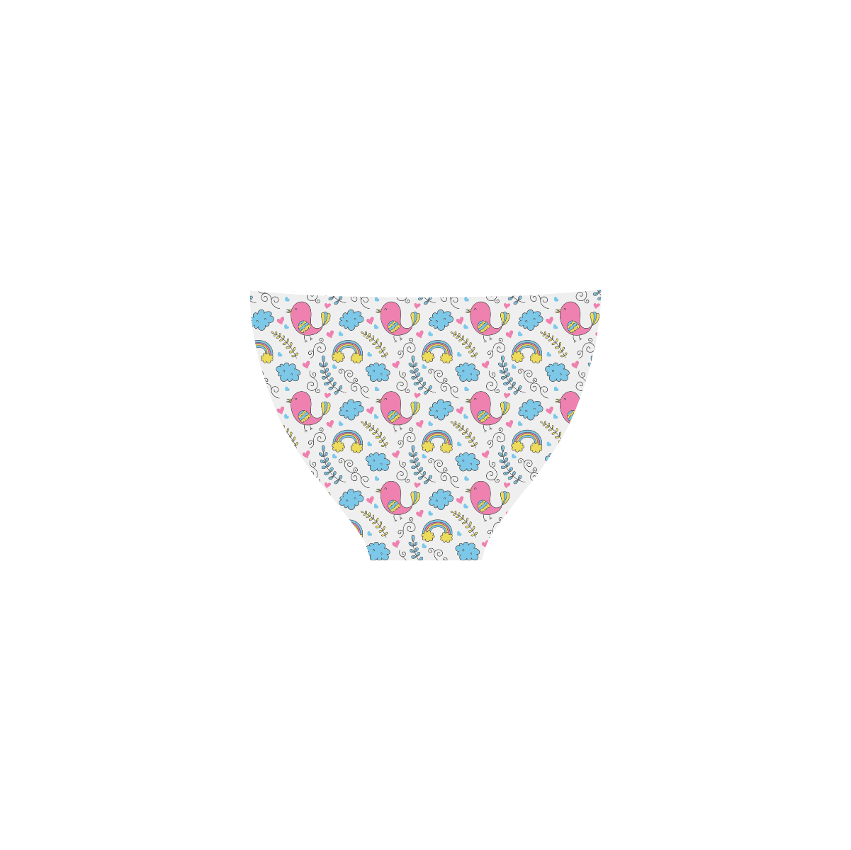 Cute Spring Birds Pattern Custom Bikini Swimsuit (Model S01)