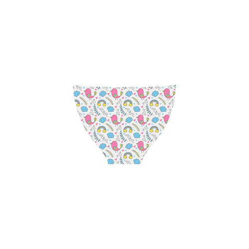 Cute Spring Birds Pattern Custom Bikini Swimsuit (Model S01)