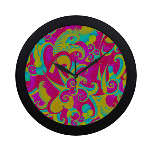 Tropical Ferns Circular Plastic Wall clock