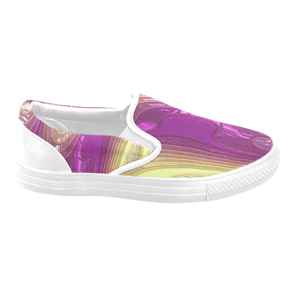 glossy 3D abstract 07 by JamColors Slip-on Canvas Shoes for Men/Large Size (Model 019)