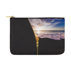 ZIPPER gold Sunset Beach Carry-All Pouch 12.5''x8.5''