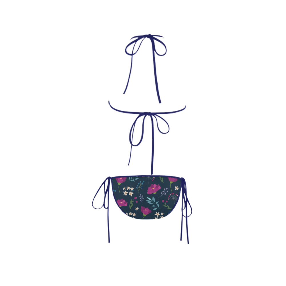 Preppy Pastel Floral Girly Pattern Custom Bikini Swimsuit