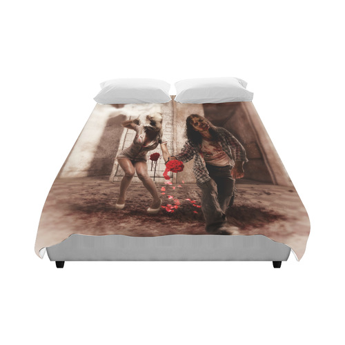 Happy Bride and Zombie Groom Duvet Cover 86"x70" ( All-over-print)