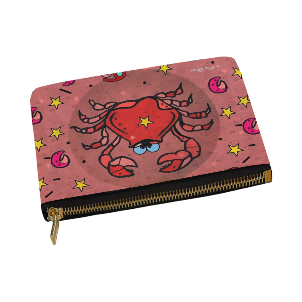 Star Sign Cancer/ Krebs Popart by Nico Bielow Carry-All Pouch 12.5''x8.5''