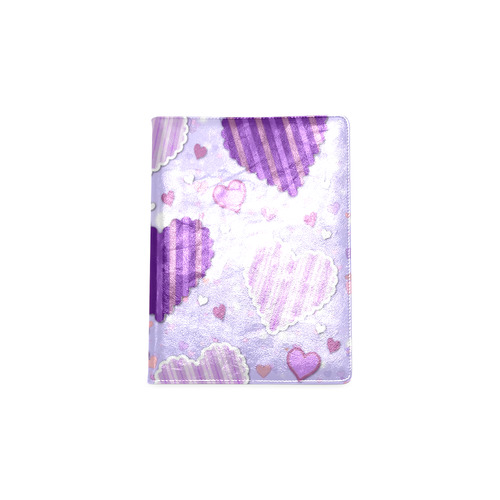 Purple Patchwork Hearts Custom NoteBook B5