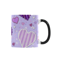 Purple Patchwork Hearts Custom Morphing Mug