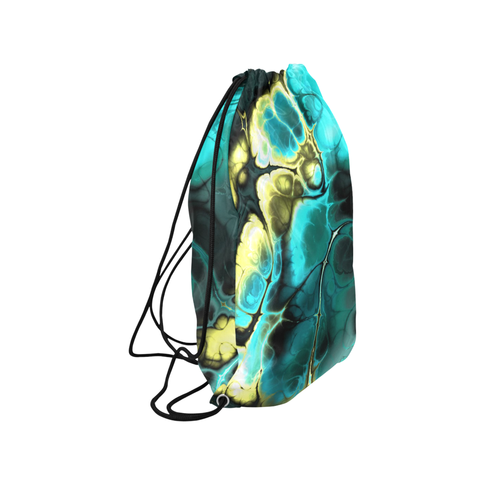 gorgeous Fractal 174 Small Drawstring Bag Model 1604 (Twin Sides) 11"(W) * 17.7"(H)