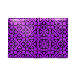 Purple Black Heart Lattice Custom NoteBook B5