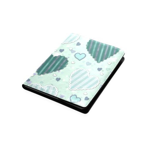 Mint Green Patchwork Hearts Custom NoteBook B5