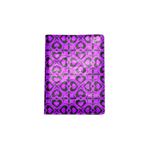 Purple Black Heart Lattice Custom NoteBook B5