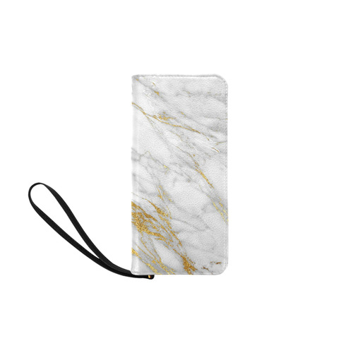 italian Marble, white and gold Women's Clutch Purse (Model 1637)