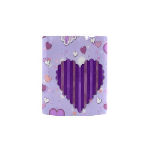 Purple Patchwork Hearts Custom Morphing Mug