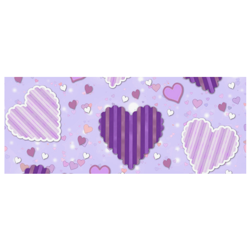 Purple Patchwork Hearts Custom Morphing Mug