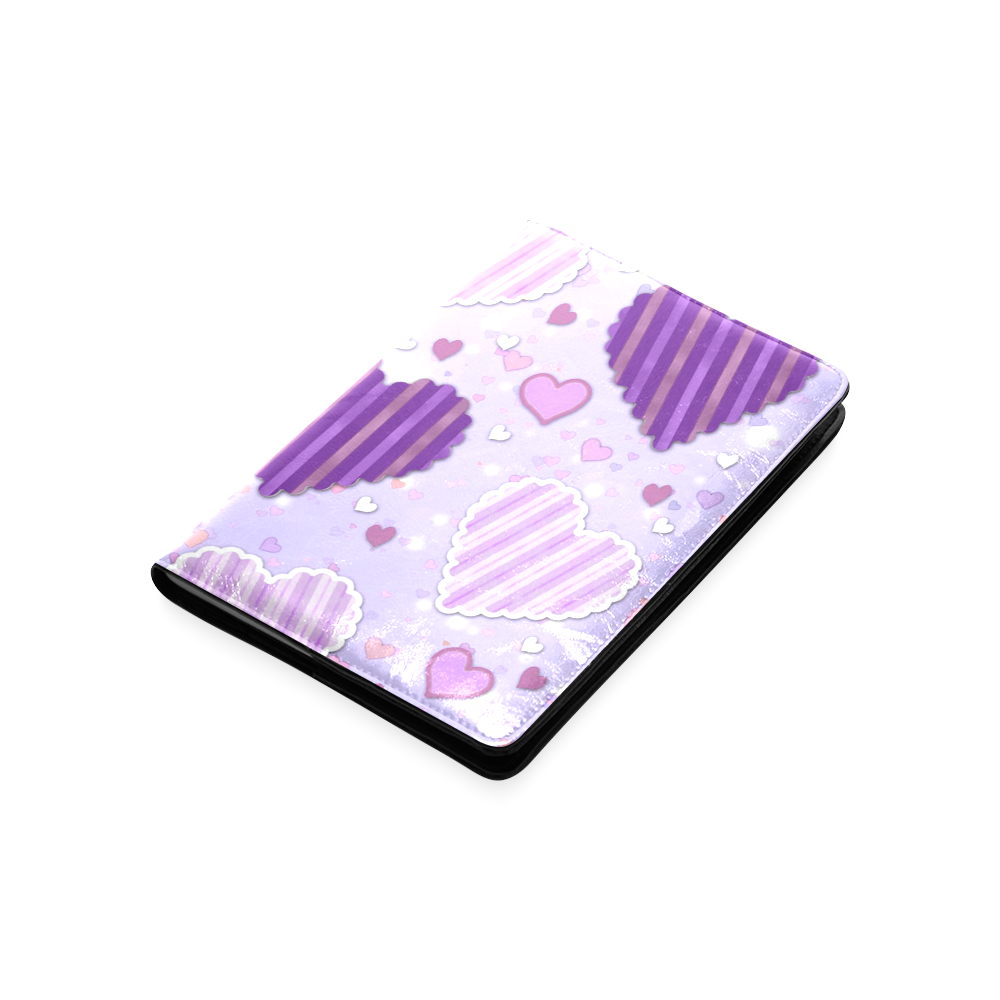 Purple Patchwork Hearts Custom NoteBook A5