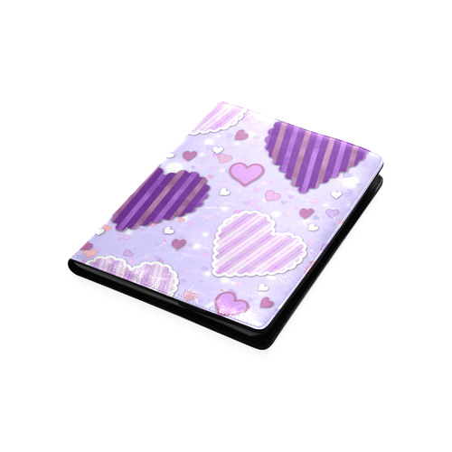 Purple Patchwork Hearts Custom NoteBook B5