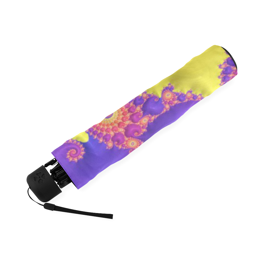 Red Blue Yellow Glorious Fractal Foldable Umbrella (Model U01)