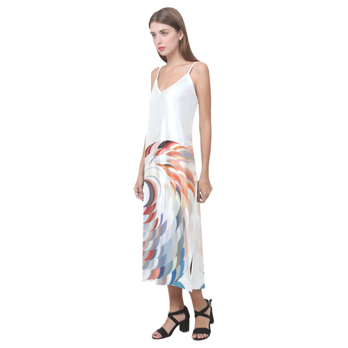 Spiralize by Artdream V-Neck Open Fork Long Dress(Model D18)