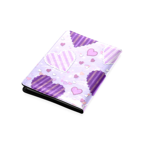 Purple Patchwork Hearts Custom NoteBook A5