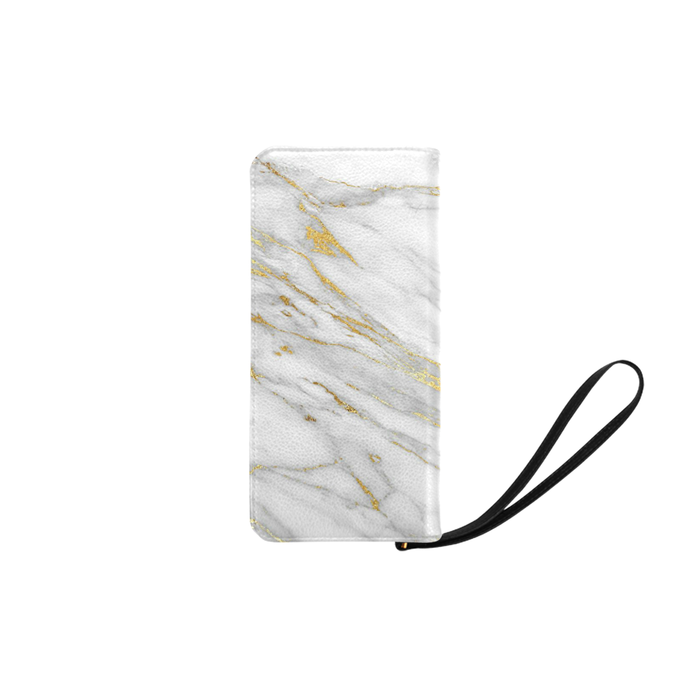 italian Marble, white and gold Women's Clutch Purse (Model 1637)