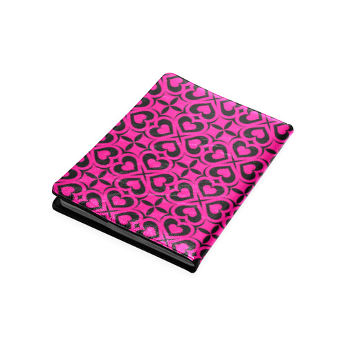 Pink Black Heart Lattice Custom NoteBook B5