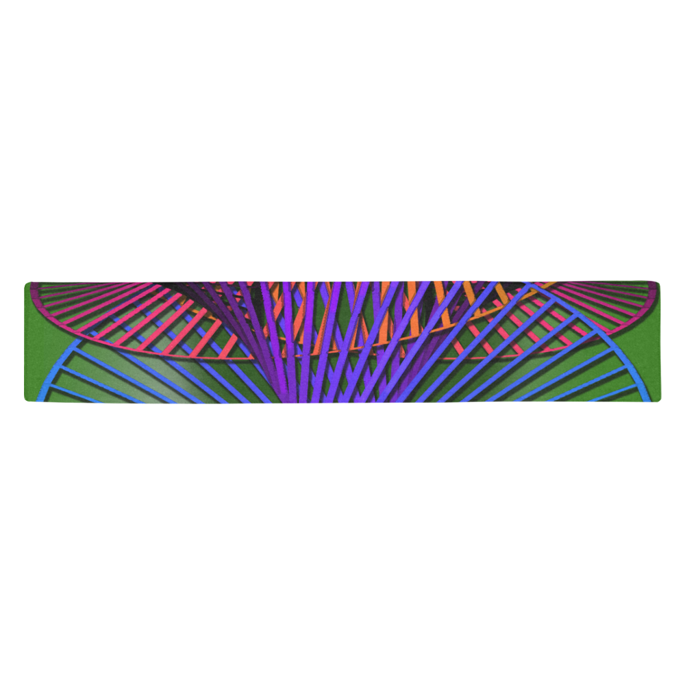 Abstract Multicolor Helix Table Runner 14x72 inch