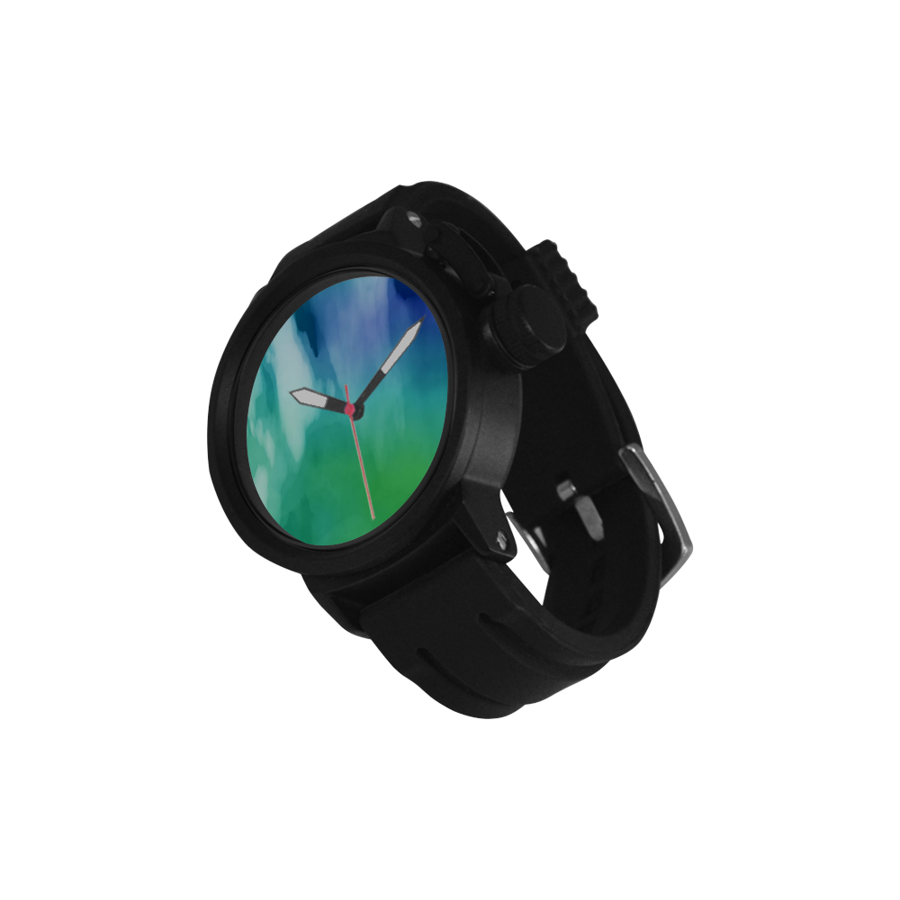 Abstract Watercolor B  by FeelGood Men's Sports Watch(Model 309)