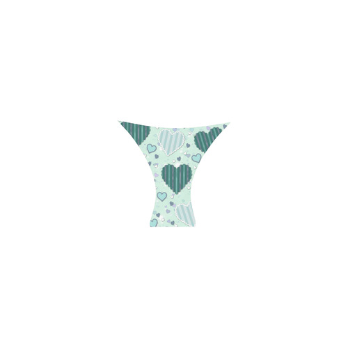 Mint Green Patchwork Hearts Custom Bikini Swimsuit (Model S01)