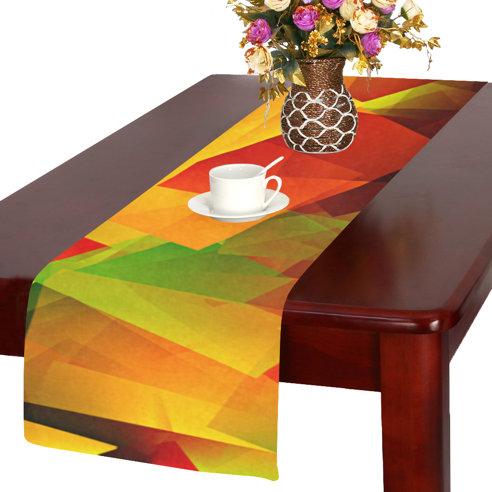 Indian Summer Cubes Table Runner 14x72 inch