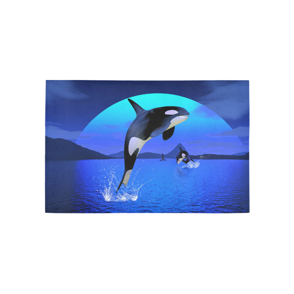 A Orca Whale Enjoy The Freedom Area Rug 5'x3'3''