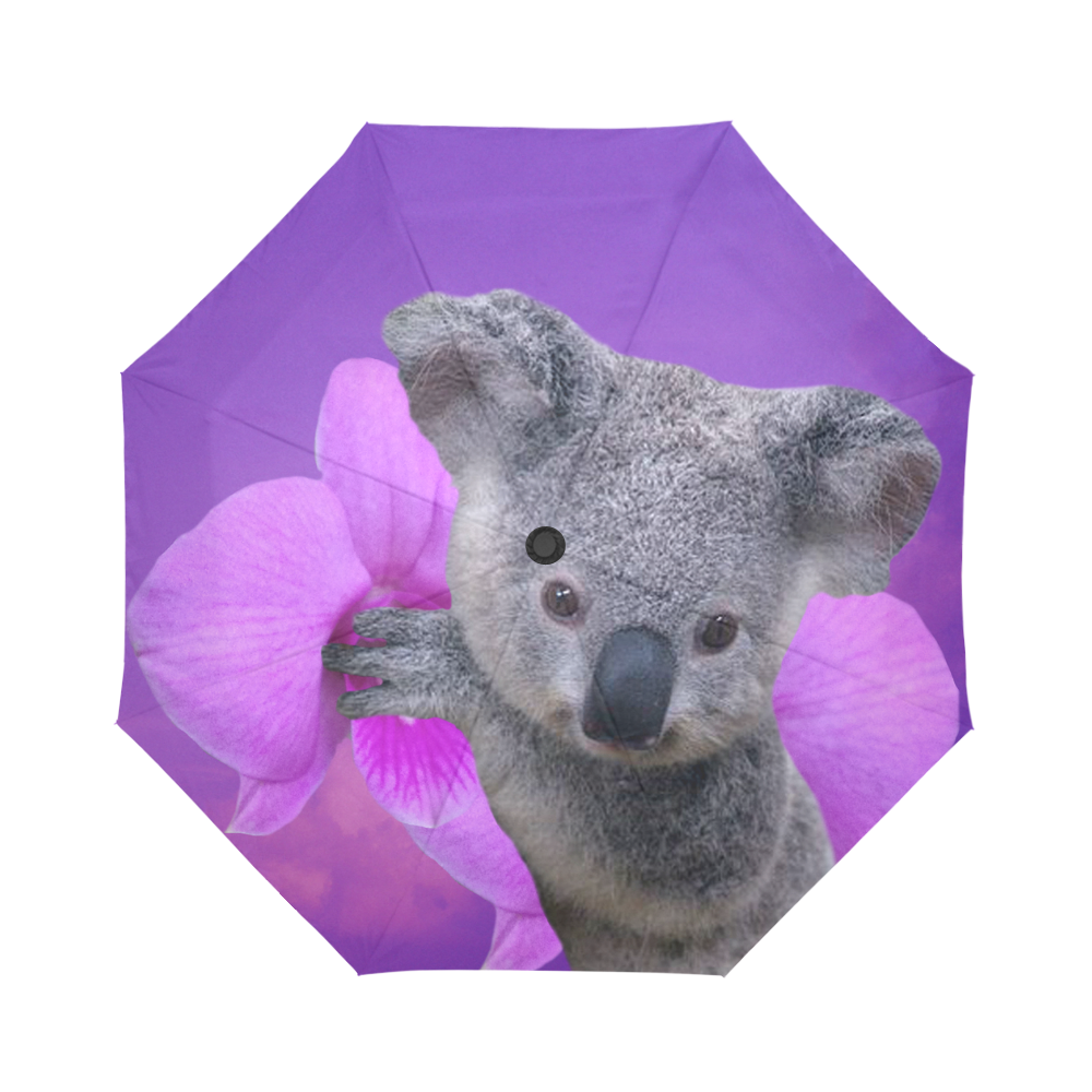 Koala and Orchid Auto-Foldable Umbrella (Model U04)