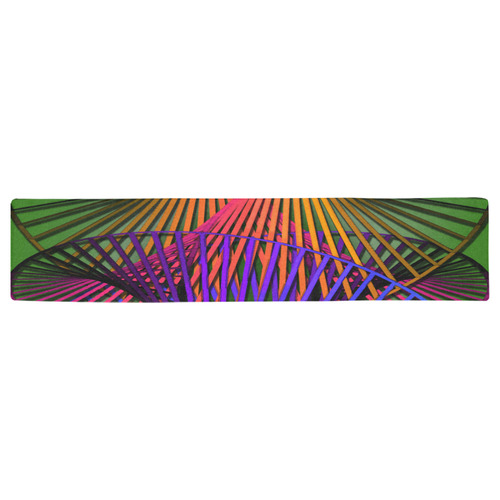 Abstract Multicolor Helix Table Runner 16x72 inch