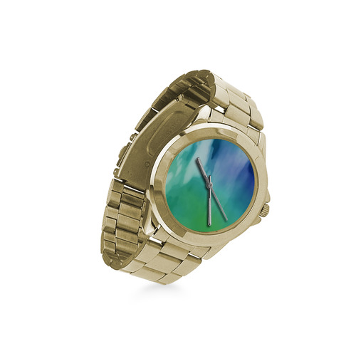 Abstract Watercolor B  by FeelGood Custom Gilt Watch(Model 101)