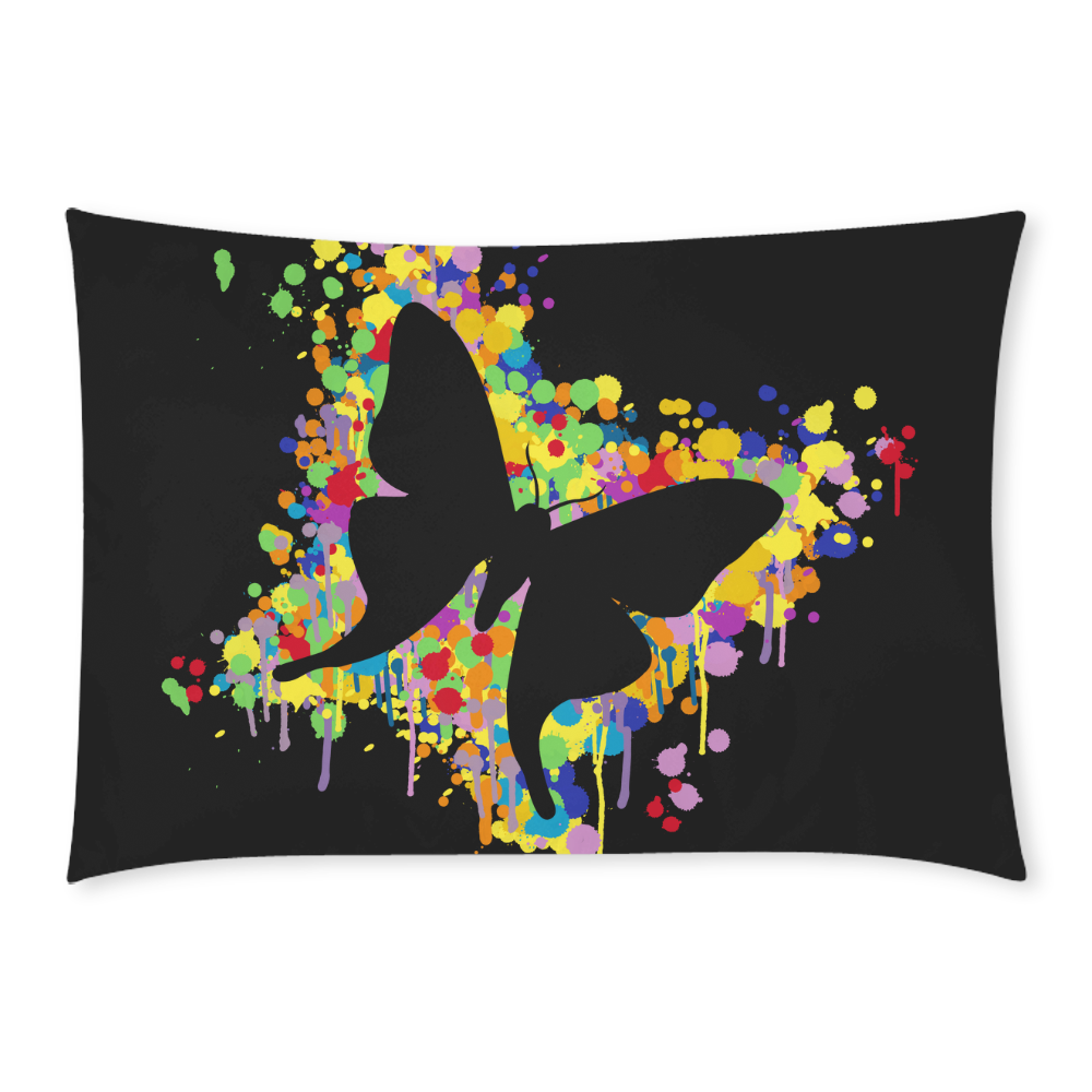 Dancing Butterfly Splash Custom Rectangle Pillow Case 20x30 (One Side)