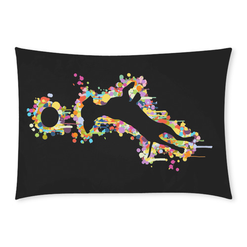 Playing Dog with Ball Custom Rectangle Pillow Case 20x30 (One Side)