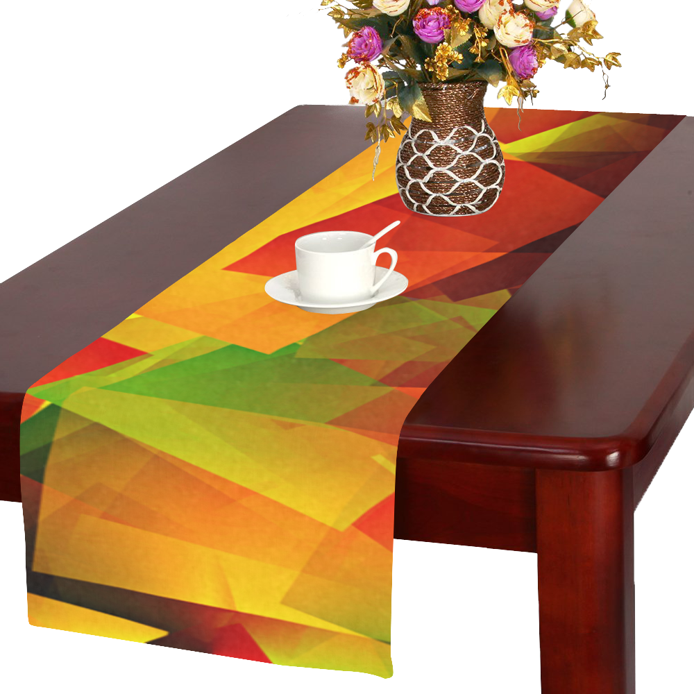 Indian Summer Cubes Table Runner 16x72 inch