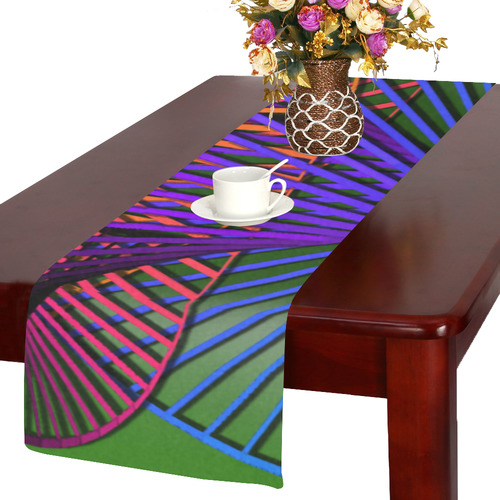 Abstract Multicolor Helix Table Runner 14x72 inch
