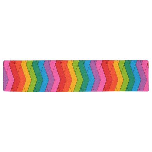 Woven Rainbow Table Runner 16x72 inch