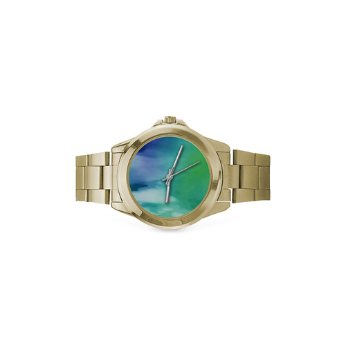 Abstract Watercolor B  by FeelGood Custom Gilt Watch(Model 101)