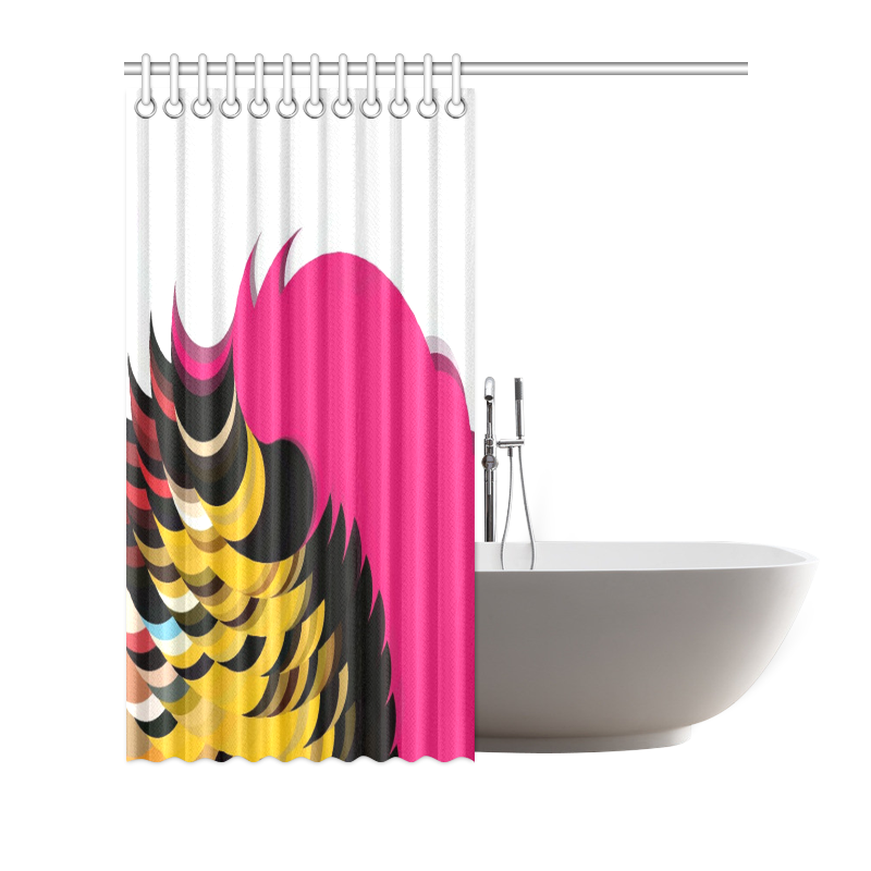 Pink Pattern by Artdream Shower Curtain 72"x72"
