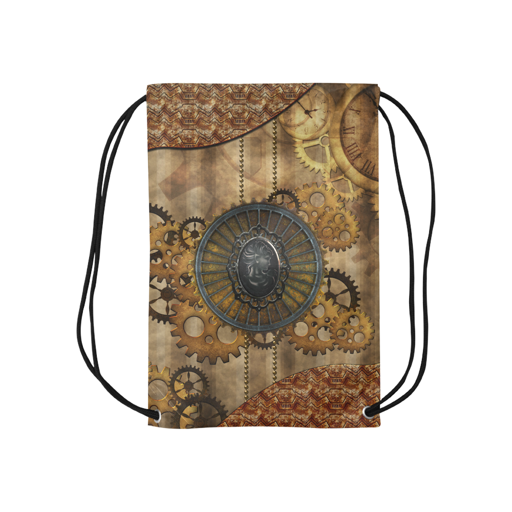 Steampunk, elegant, noble design Small Drawstring Bag Model 1604 (Twin Sides) 11"(W) * 17.7"(H)